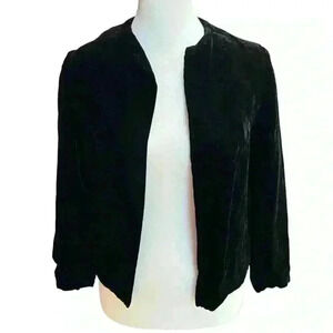 Vintage 50s 60s black velvet cropped bolero no size see measurements